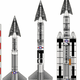 Concepts of the X-20 mounted to different launch vehicles.